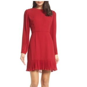 ISO !!! Pleat Sleeve & Ruffle Hem Dress